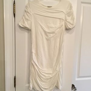 CLU white shirt sleeve t-shirt dress